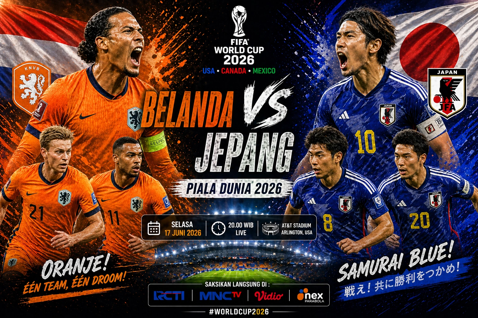Prediksi Skor Belanda vs Jepang di Piala Dunia 2026