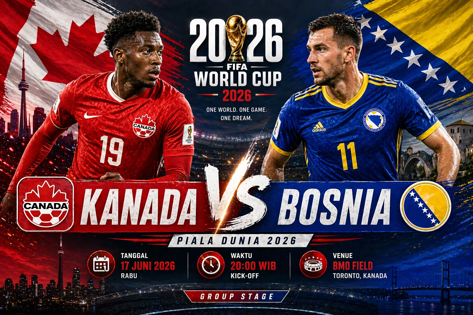 Prediksi Skor Kanada vs Bosnia