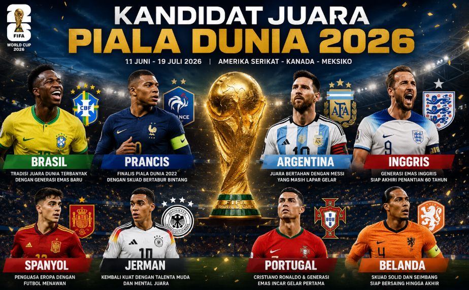 Negara Favorit dan Kandidat Juara Piala Dunia 2026