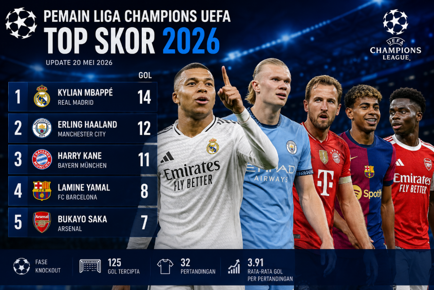 Pemain Liga Champions UEFA Top Skor 2026 Mesin Gol Terbaik Eropa