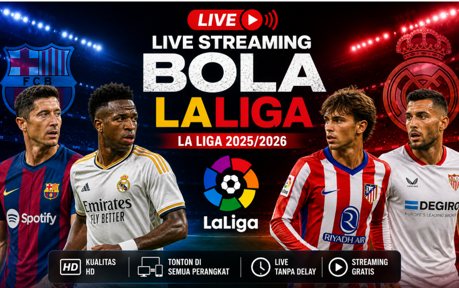 Live Streaming Serie A, LaLiga. Live Streaming Resmi Kualitas HD